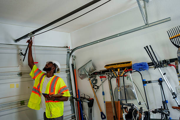 Professional Garage Door Panel Replacement technician working in Houston, TX